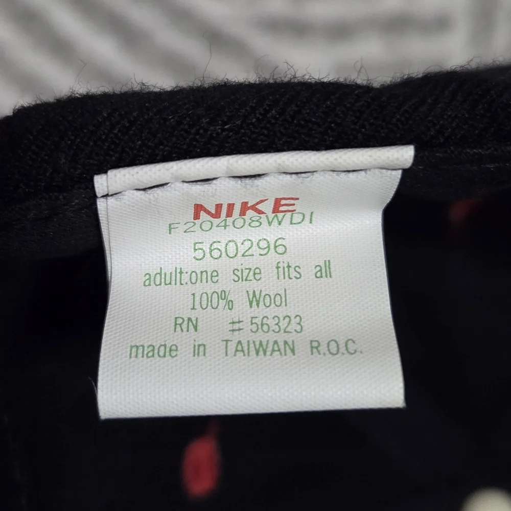Vtg‎ 90s NIKE Air Jordan Jumpman Wool Snapback Hat Chicago Bulls Cap Bred EUC
